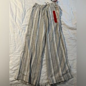 Briggs New York Linen Women’s Pull On Wide Leg Pant